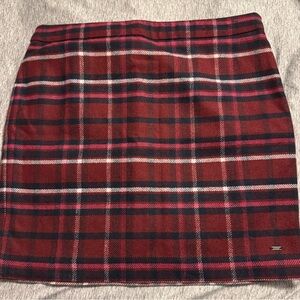 Tommy Hilfiger Red and Black Plaid Pencil Skirt
